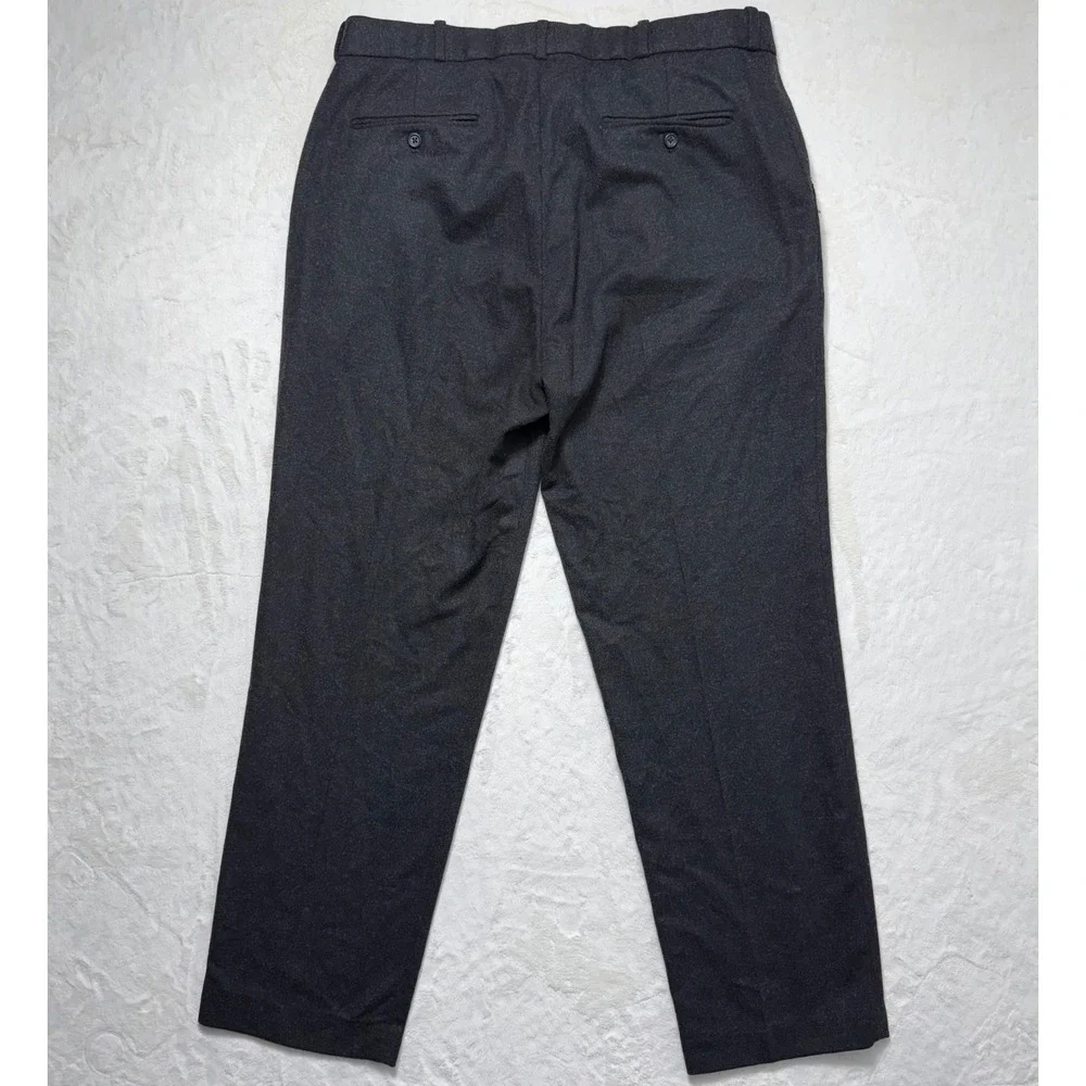 Vintage Polo Ralph Lauren Wool‎ Blend Dress Pants Mens Size 35x30 Gray Straight